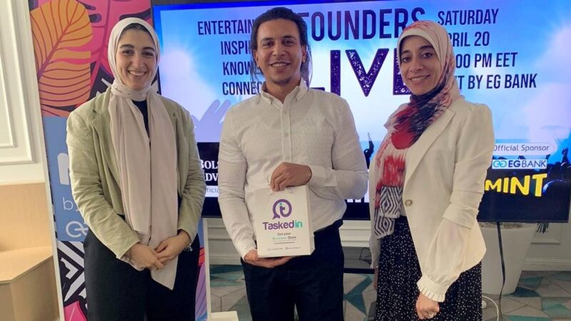 تاسكد ان يفوز بالمركز الأول في مسابقة Founders Live Cairo لرواد الأعمال