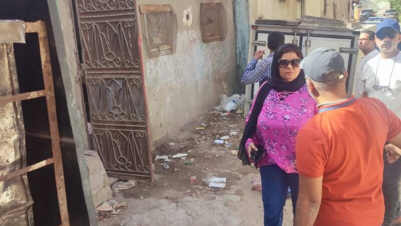 رئيس حى الأميرية تقود حمله مكبره لإزالة كافة الاشغالات