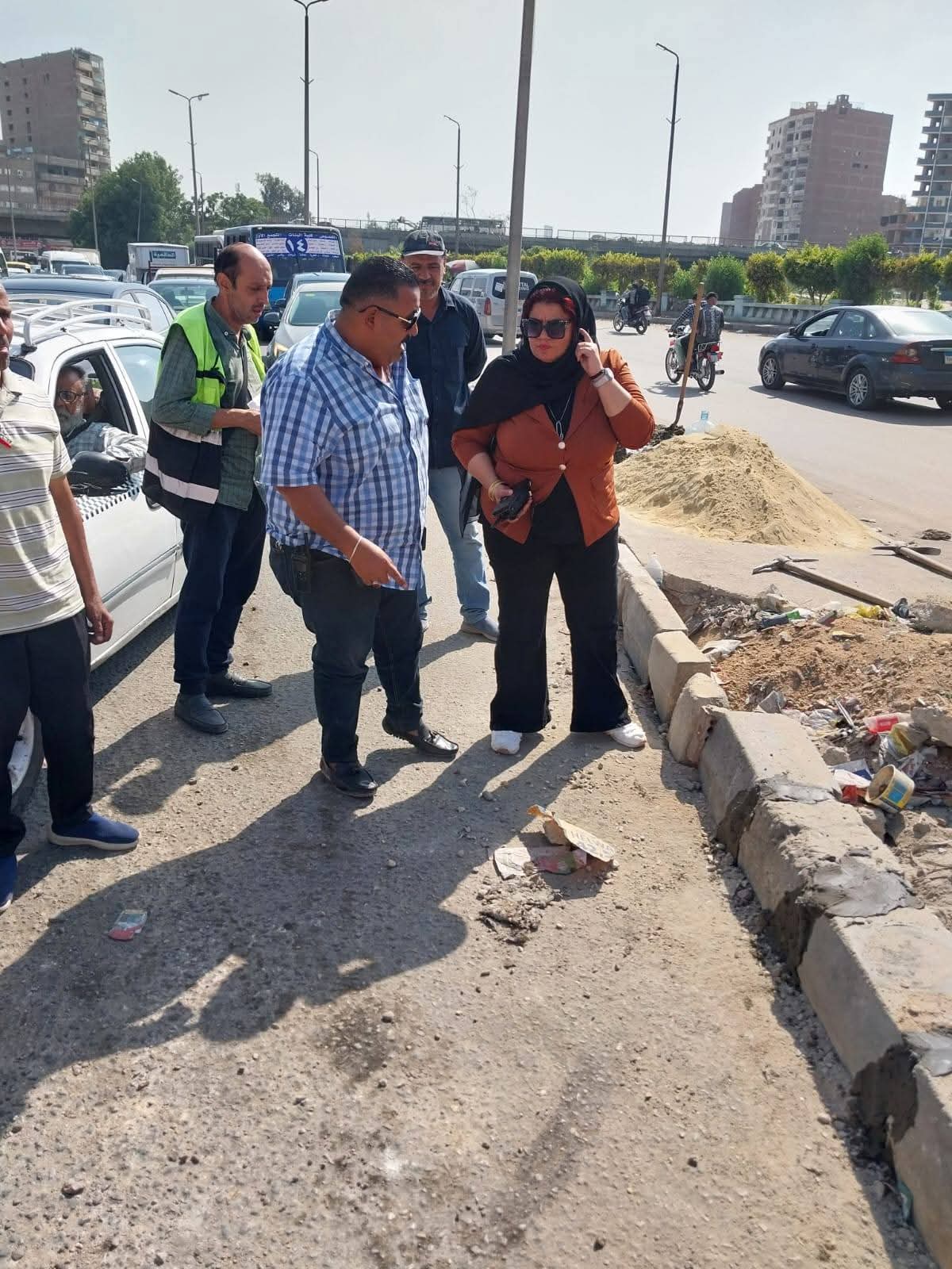 رئيس حى الأميرية : استعدال البلدوره وإصلاح الرصيف لكثره الحوادث بشارع الكابلات