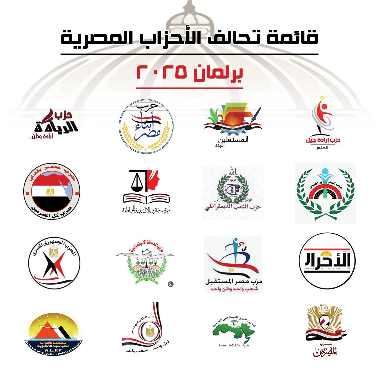 تحالف الأحزاب المصرية يعلن أسماء الأحزاب المشاركة في انتخابات مجلس الشيوخ 2025