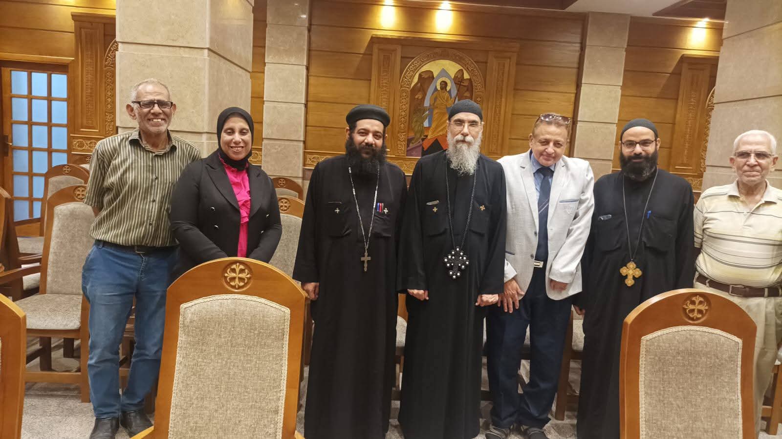 الحزب الاتحادي الديمقراطي في زيارة لكنيسة العذراء بكفر طهرمس لدعم مرشحة الحزب في انتخابات الشيوخ