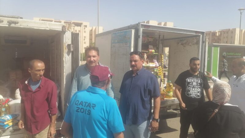 انطلاق سيارات للسلع التموينية بـ 6 أكتوبر الجديدة