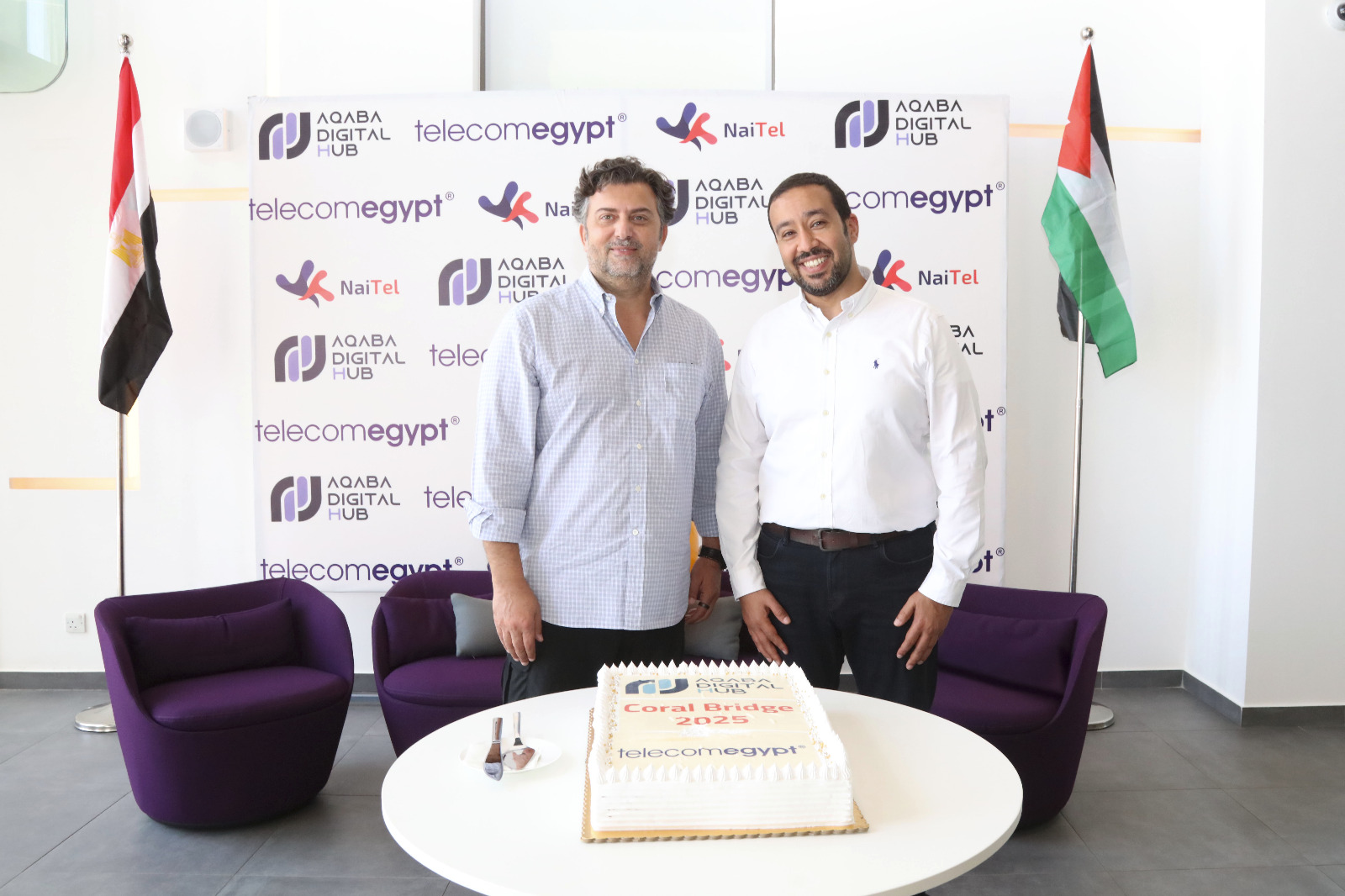 المصرية للاتصالات تواصل التوسع في شبكتها الدولية بتأسيس نقطة اتصال جديدة بمدينة العقبة الرقمية بالأردن