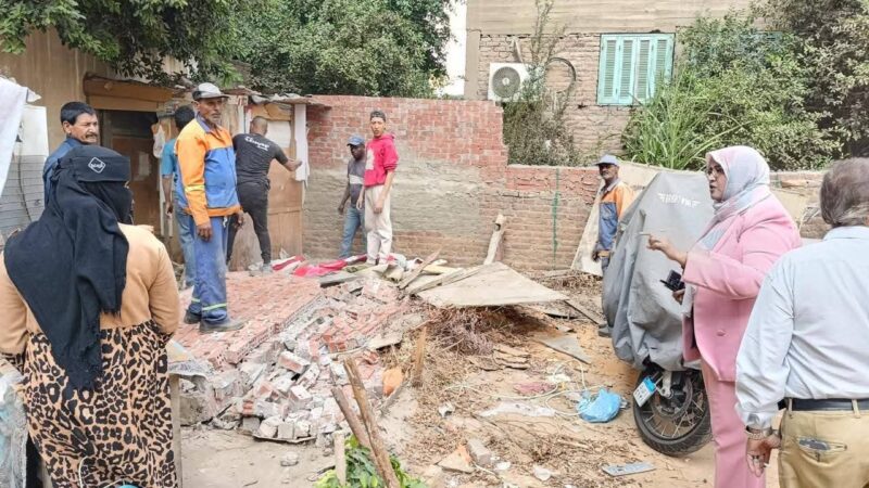 نائب محافظ القاهرة للمنطقة الشرقية تتابع أعمال تنفيذ إزالة بناء مخالف بعزبة العرب