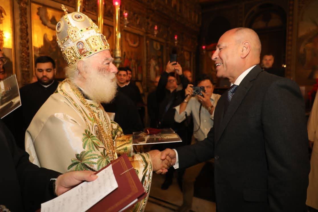 محافظ القاهرة يشهد احتفال بطريركية الروم الأرثوذكس بعيد الميلاد
