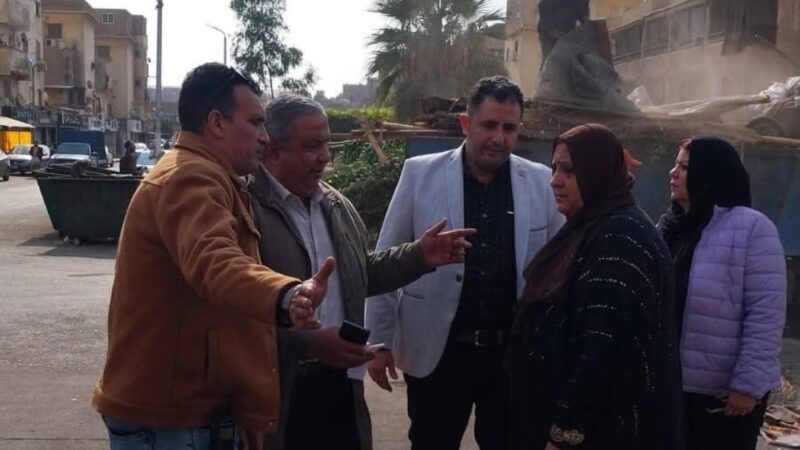 رئيس حى الأميرية تتابع حملة اشغالات بنطاق الحى