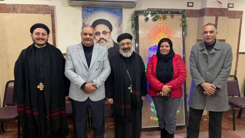 رئيس حى الأميرية تزور لكنيسه السيده العذراء مريم  لتهنئة الاخوه المسيحيين بعيد الميلاد المجيد