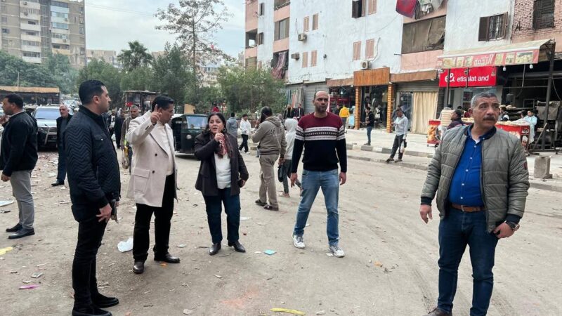 نائب المحافظ للمنطقة الشرقية تتابع أعمال تسكين الباعة الجائلين بسوق التبة النموذجي حى شرق مدينة نصر