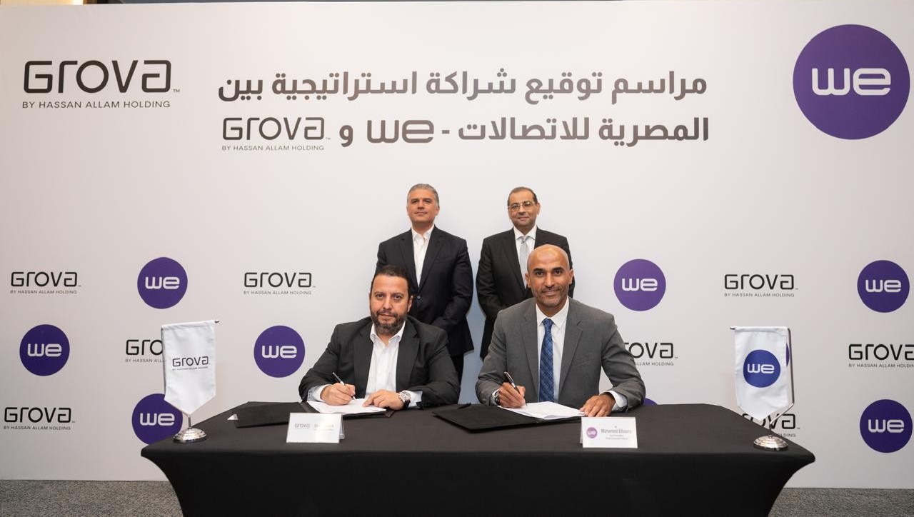 المصرية للاتصالات WE توقّع مذكرة تفاهم مع “جروفا للتطوير العقاري” لتقديم حلول الاتصالات المتكاملة