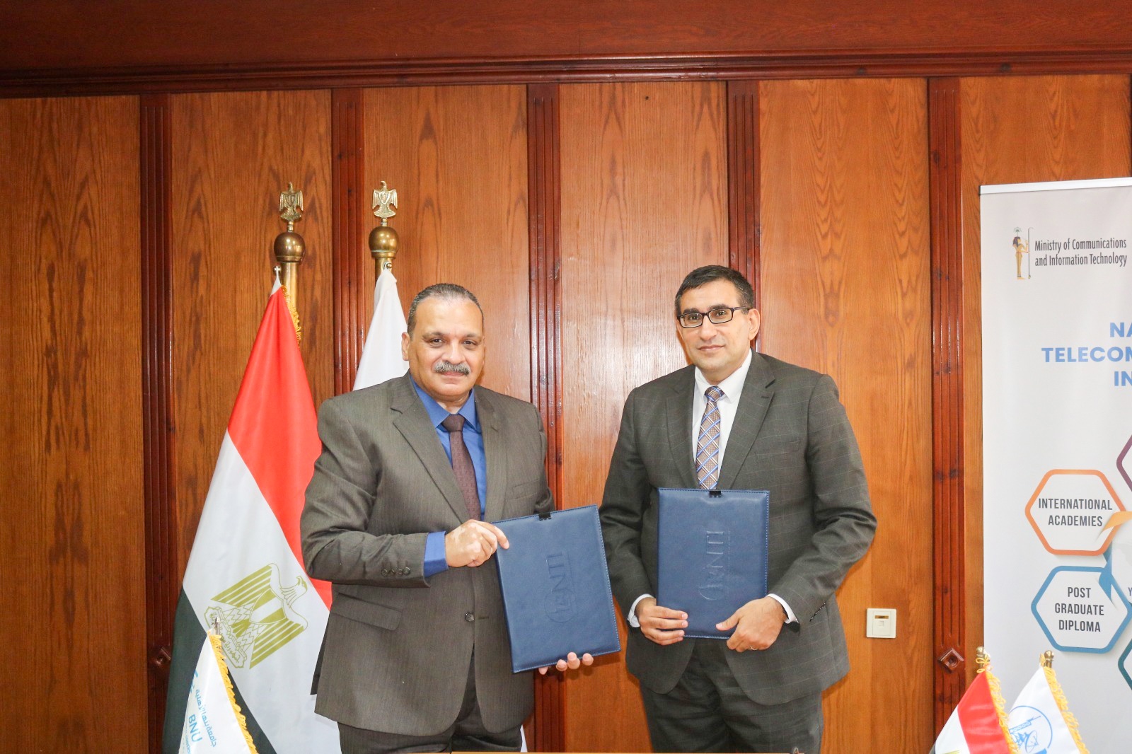 المعهد القومي للاتصالات (NTI) وجامعة بنها الأهلية يوقعان بروتوكول تعاون لبناء القدرات الرقمية لطلاب الجامعة