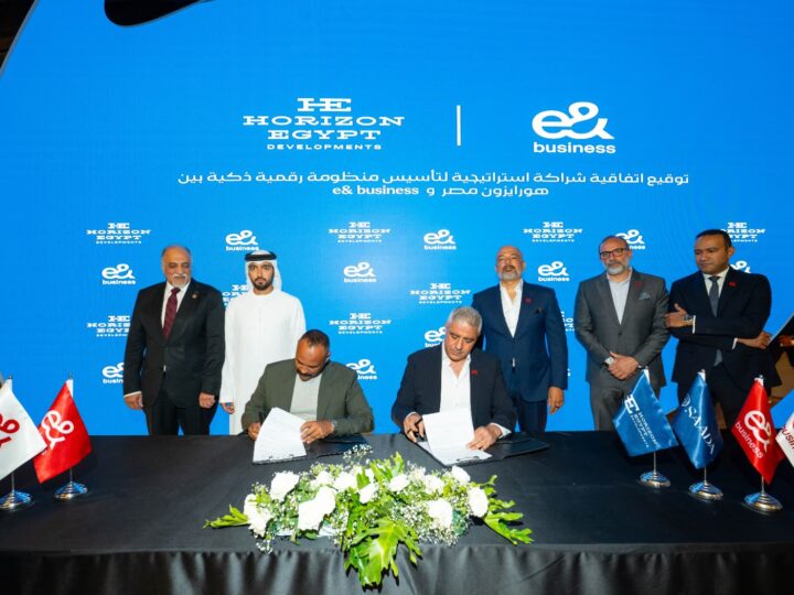 e& Business وهورايزون مصر توقعان شراكة استراتيجية لتأسيس منظومة رقمية ذكية في مشروع سعادة القاهرة الجديدة