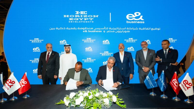e& Business وهورايزون مصر توقعان شراكة استراتيجية لتأسيس منظومة رقمية ذكية في مشروع سعادة القاهرة الجديدة