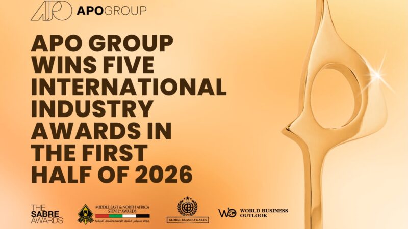 مجموعة APO تفوز بجائزة الذهبية SABRE وجوائز دولية أخرى خلال النصف الأول من عام 2026