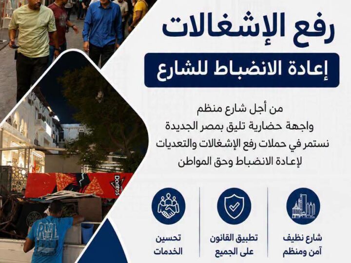رئيس حي مصر الجديدة يتابع شكوى  ميدان الذهبى بشأن التضرر من الاشغالات