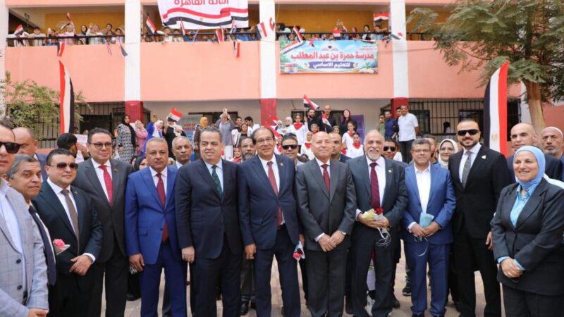 محافظ القاهرة يشهد افتتاح أعمال تطوير مدرسة حمزة بن عبد المطلب إهداء حزب مستقبل وطن بمنشأة ناصر